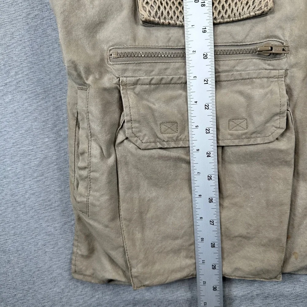 RARE 80s VTG Banana Republic Safari Vest XL Khaki Multi Pocket Tactical